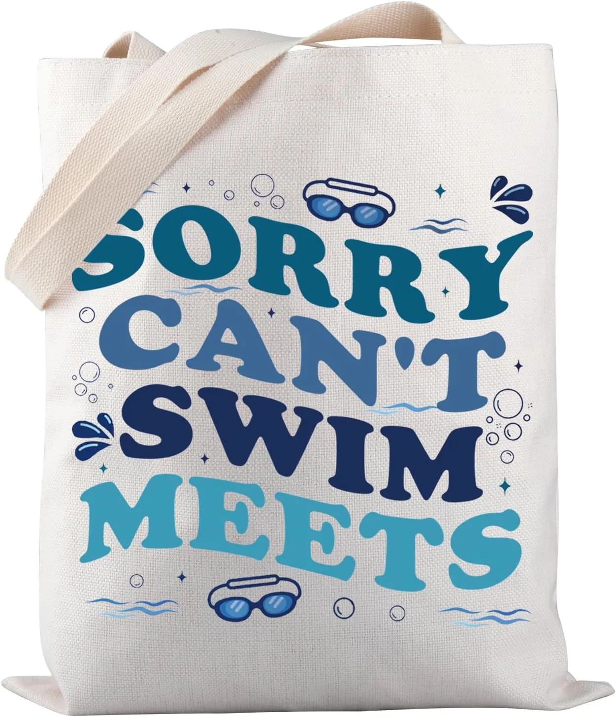 PWHAOO Swimmer Coach Tote Bag Sorry Can’t Swim Meets Tote Bag Swimming Game Day Gift Swim Lover Gift