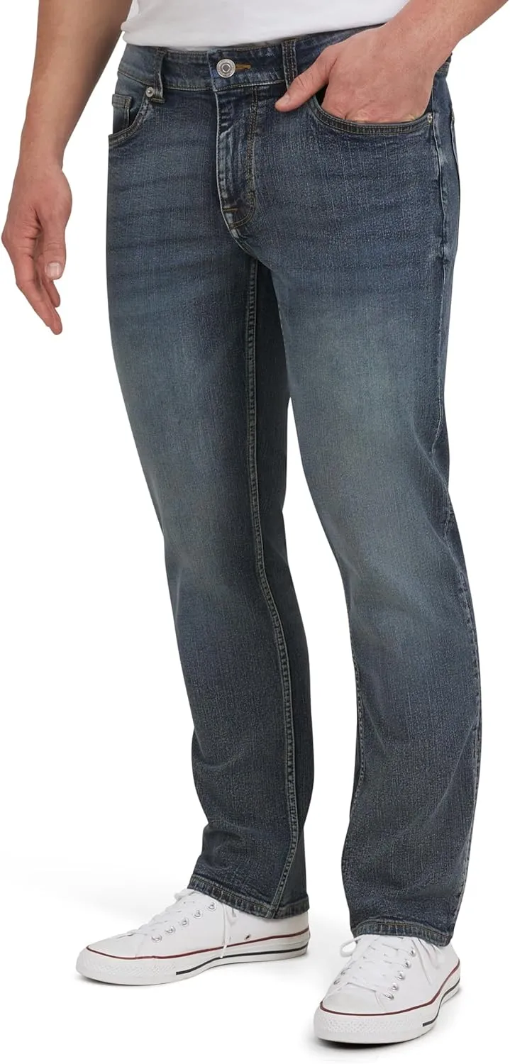 Quiksilver Men's 5 Pocket Straight Fit Stretch Waist Denim Jeans