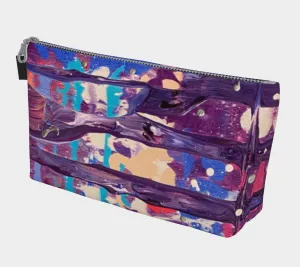 "1972" Make Up Bag (Purple, Pink, Blue)