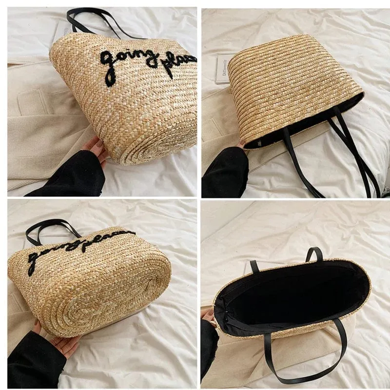 Raffia Beach Bag