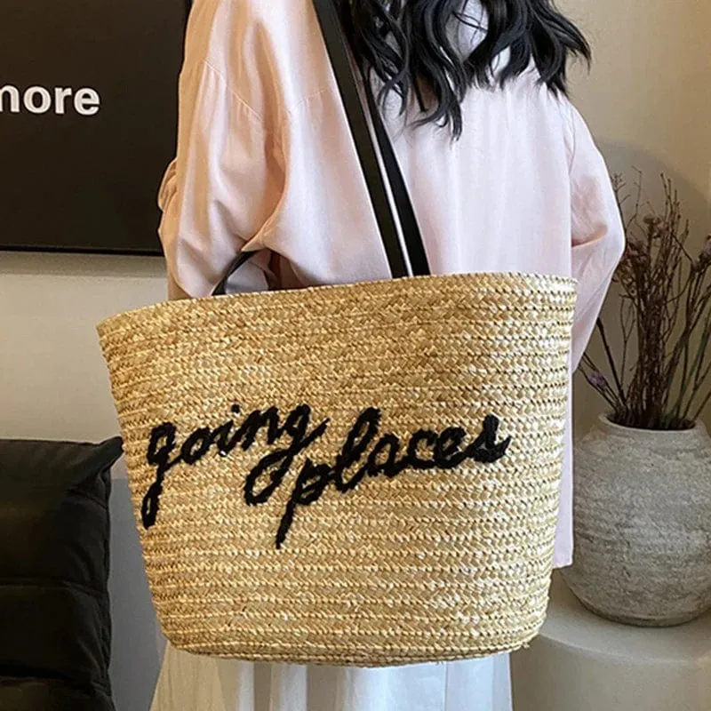 Raffia Beach Bag