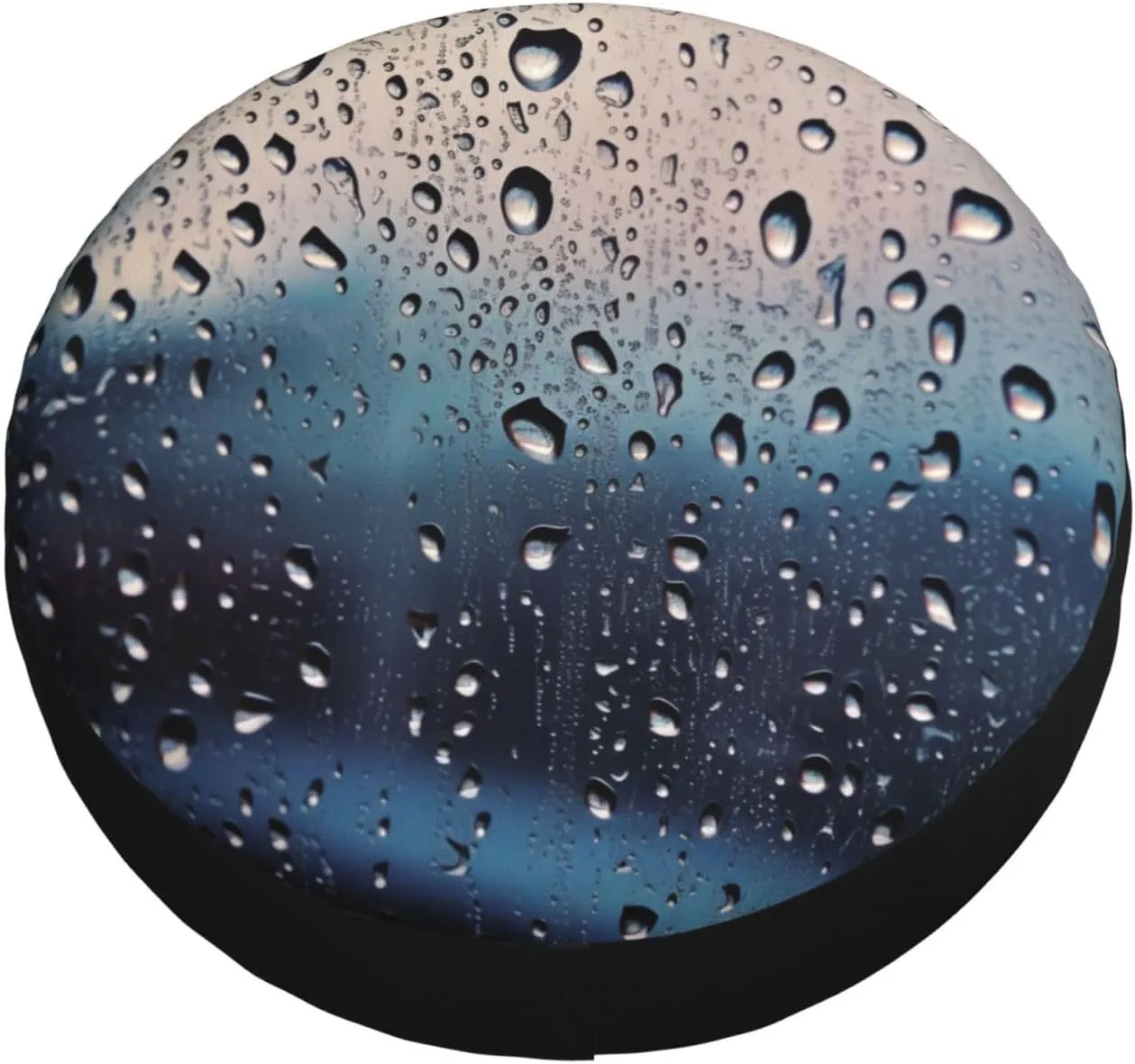 Rain Drops on Glass Tire Cover Outdoor Waterproof Snow Sun Rain Wheel Cover Portable Wheel Bags Camper Spare Tire Cover Universal Car Tire Protectors for Trailer RV SUV