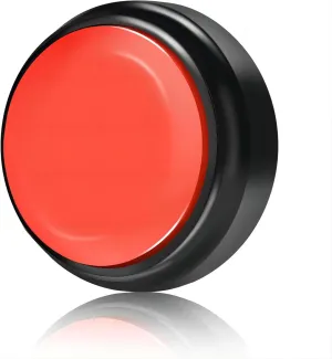 Record Talking Button Easy Button Recording Voice Button Funny OfficeToys Multifunctional Dog Buttons Talk for Communication-Classroom-Friendly Recordable Sound Buttons Buzzer Button（Black Red