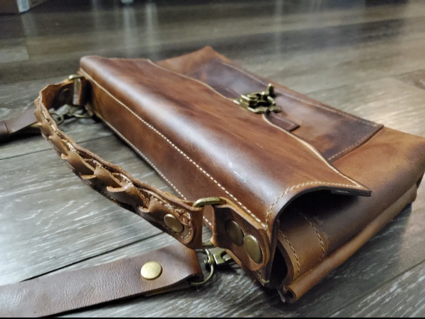Reese Leather Crossbody, or Bible Bag