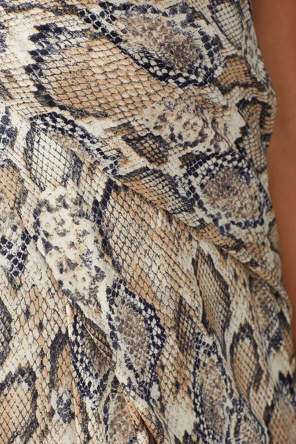 Rent The Runway Pre-Loved Snake Printed Faux Wrap Dress