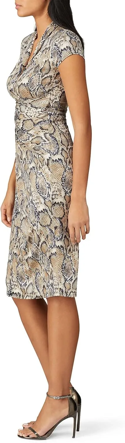 Rent The Runway Pre-Loved Snake Printed Faux Wrap Dress