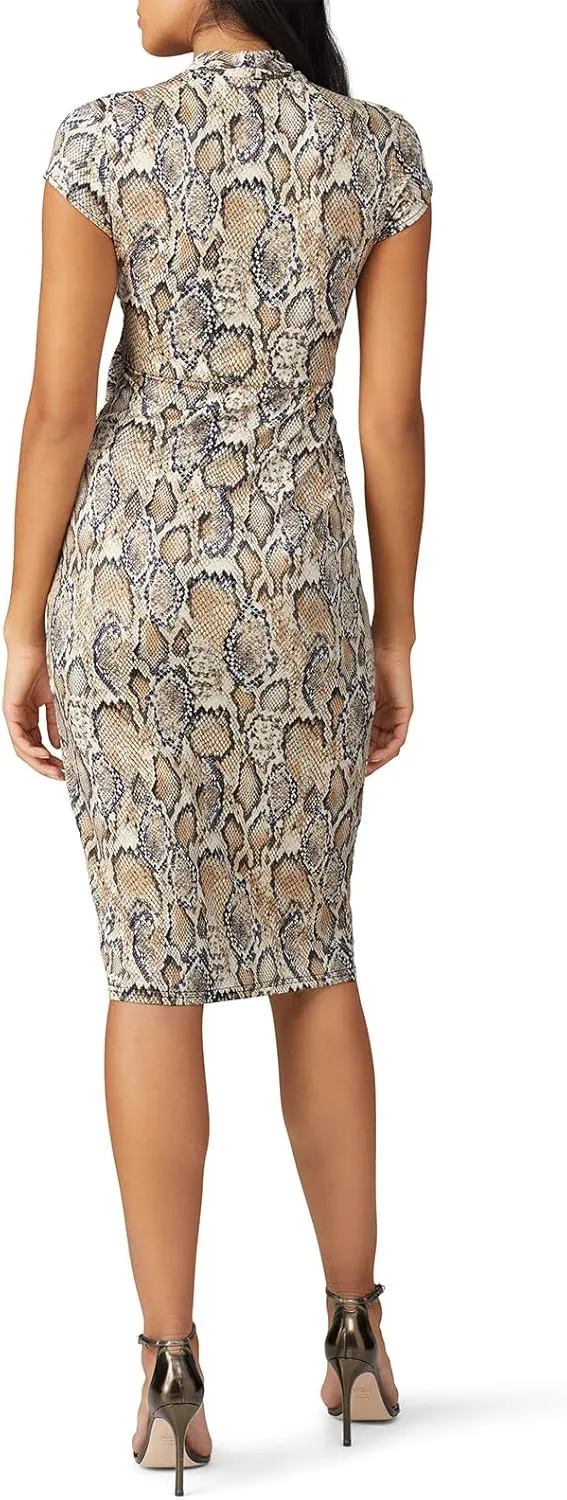 Rent The Runway Pre-Loved Snake Printed Faux Wrap Dress