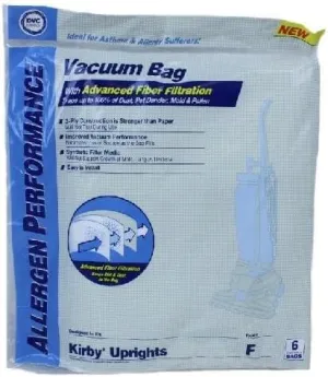 Replacement for fits (12) Style F Bags for Kirby Vacuum Allergen Reduction Universal Fit 413160