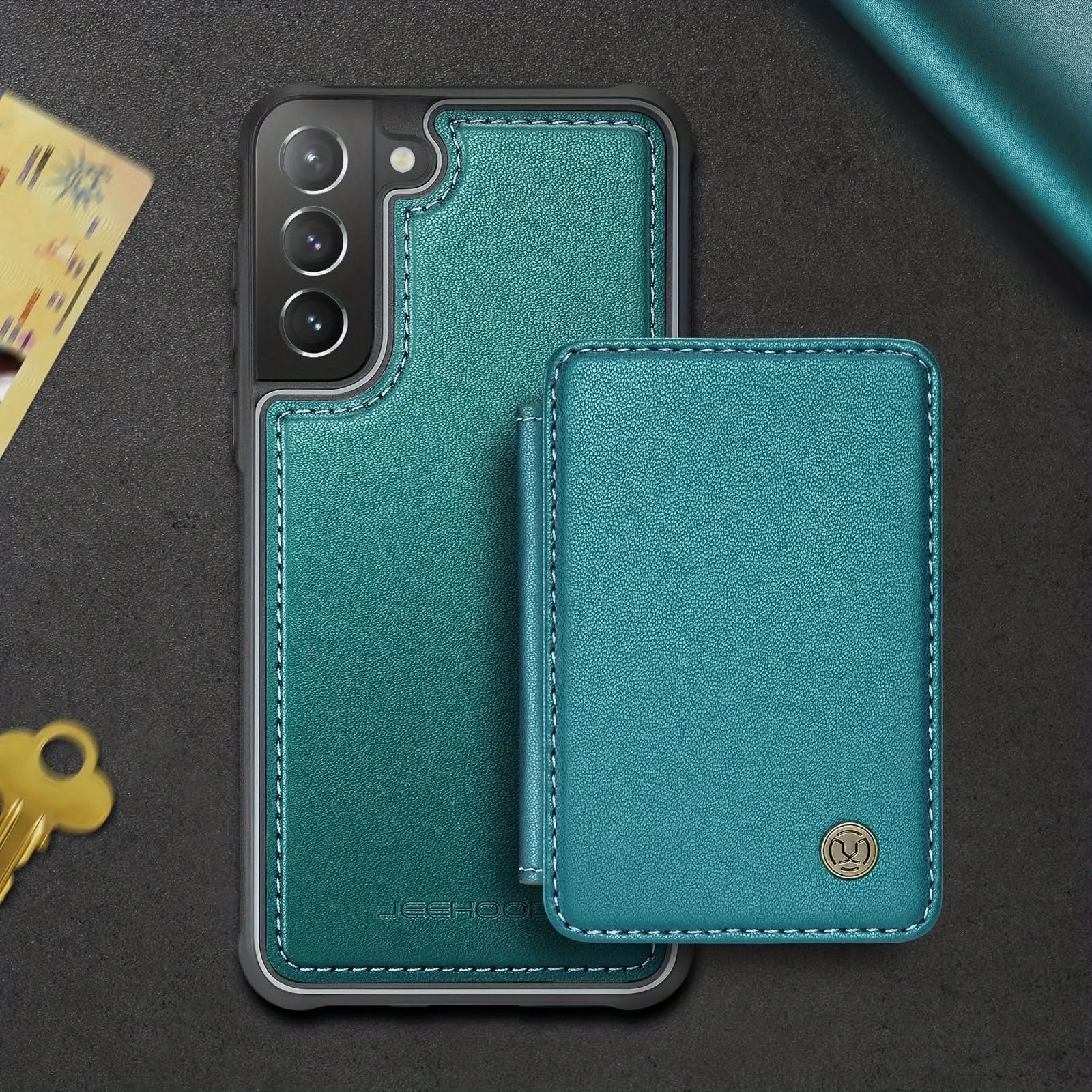 RFID Blocking 2-in-1 Detachable Wallet Case for Samsung Galaxy S23 Ultra