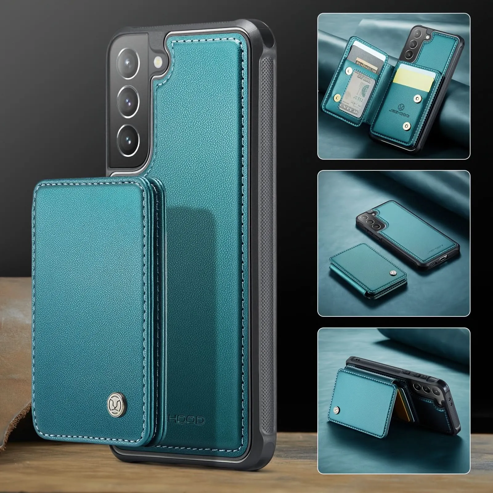 RFID Blocking 2-in-1 Detachable Wallet Case for Samsung Galaxy S23 Ultra