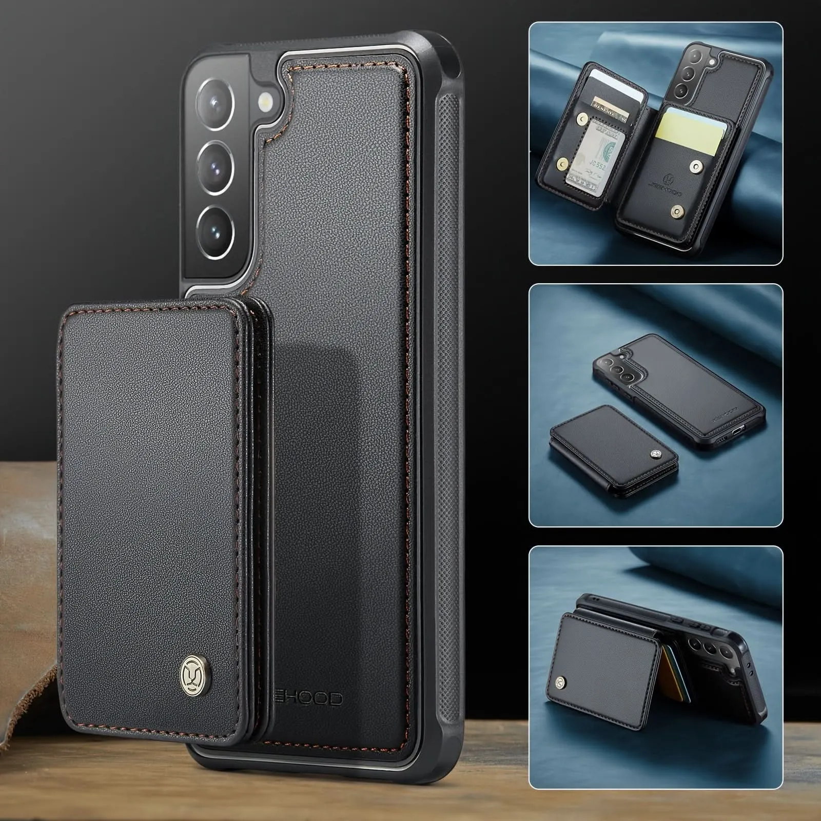 RFID Blocking 2-in-1 Detachable Wallet Case for Samsung Galaxy S23 Ultra