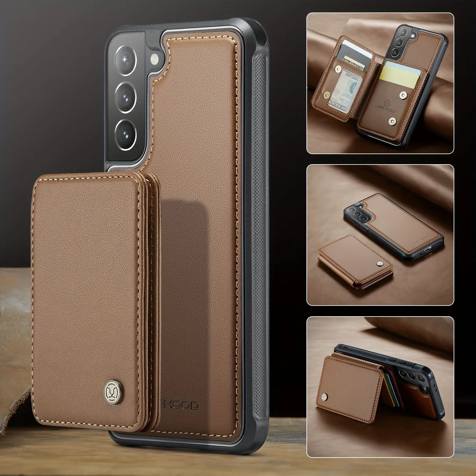 RFID Blocking 2-in-1 Detachable Wallet Case for Samsung Galaxy S23 Ultra