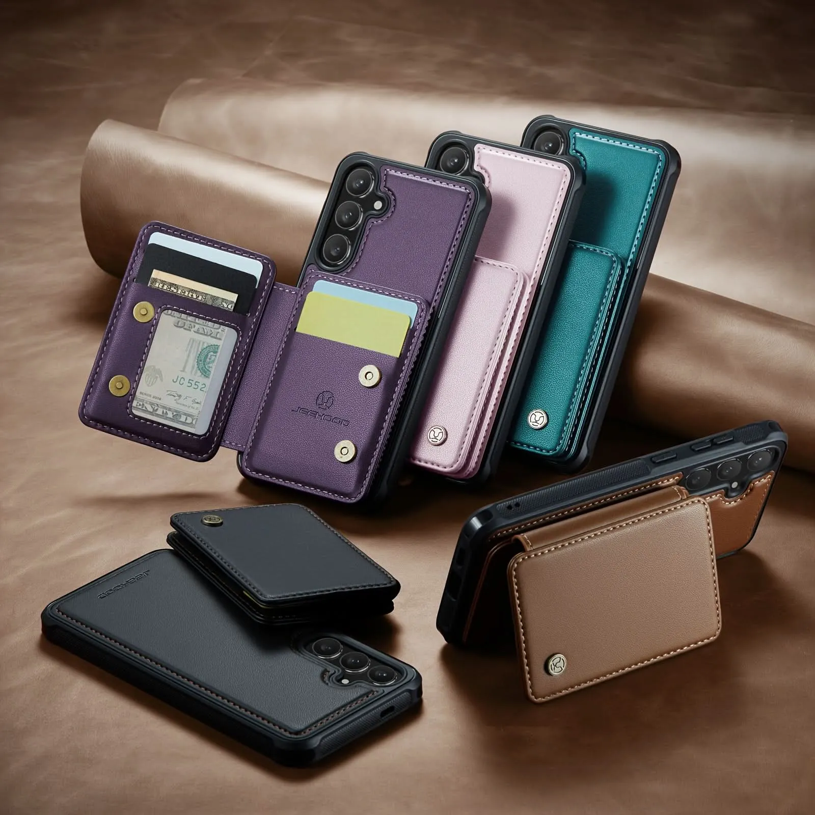 RFID Blocking 2-in-1 Detachable Wallet Case for Samsung Galaxy S23 Ultra