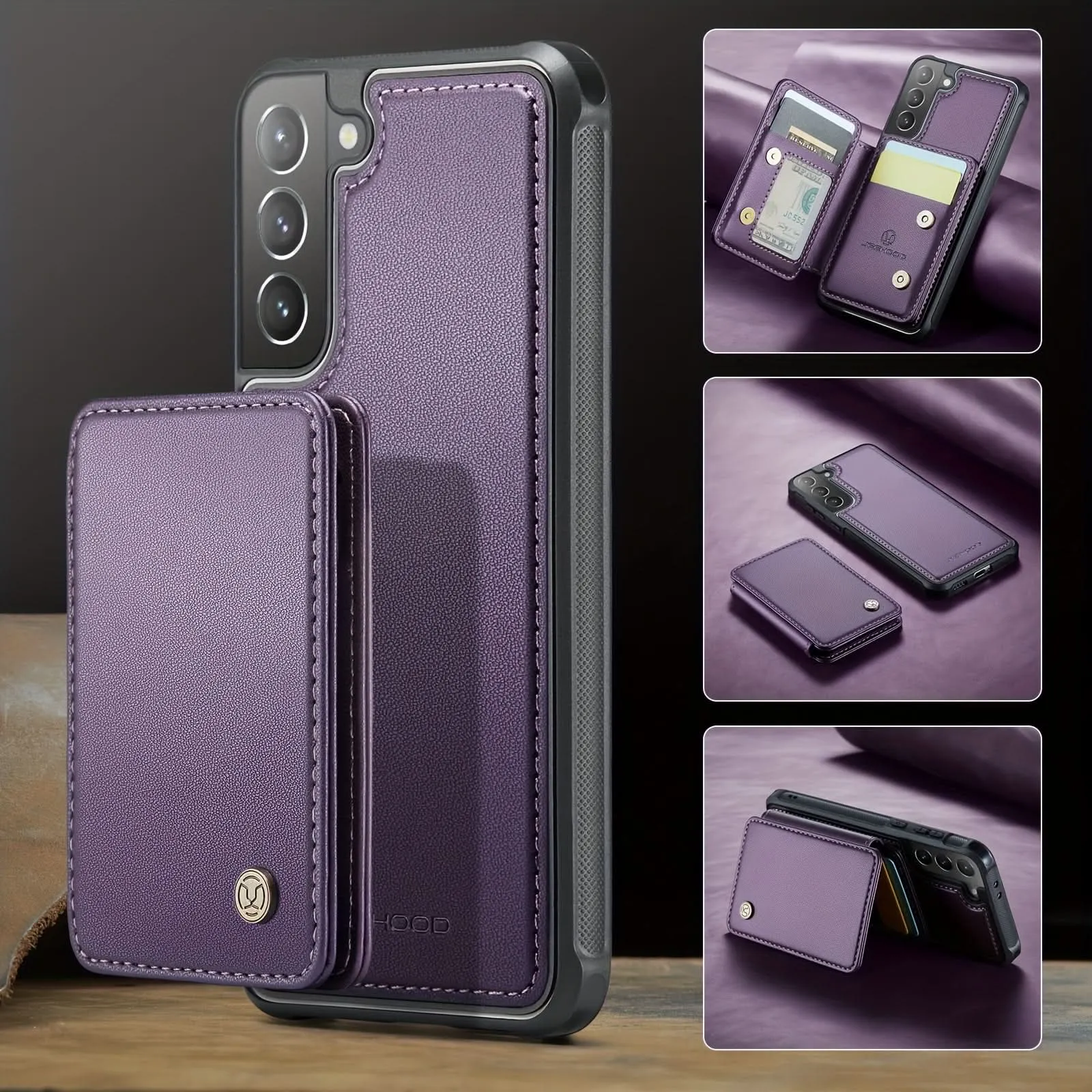 RFID Blocking 2-in-1 Detachable Wallet Case for Samsung Galaxy S23 Ultra