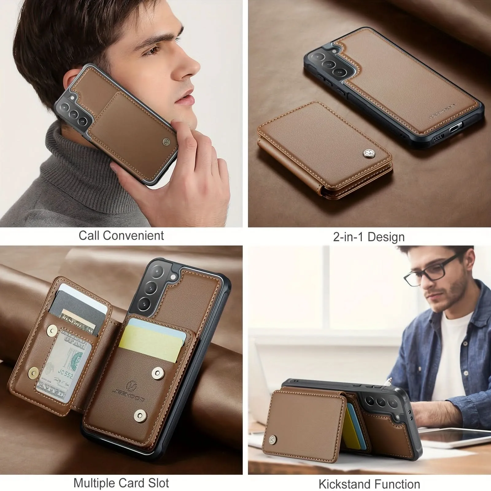 RFID Blocking 2-in-1 Detachable Wallet Case for Samsung Galaxy S23 Ultra