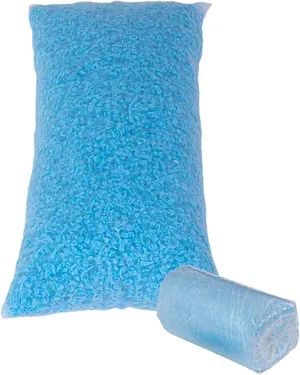 Rilelola Bean Bag Filler,10lbs Blue Premium Shredded Memory Foam Filling for Pillows, Dog Bed, Couch Cushion and Arts Crafts, Added Gel Particles，Soft Stuffing（5 Pound 2-Pack）