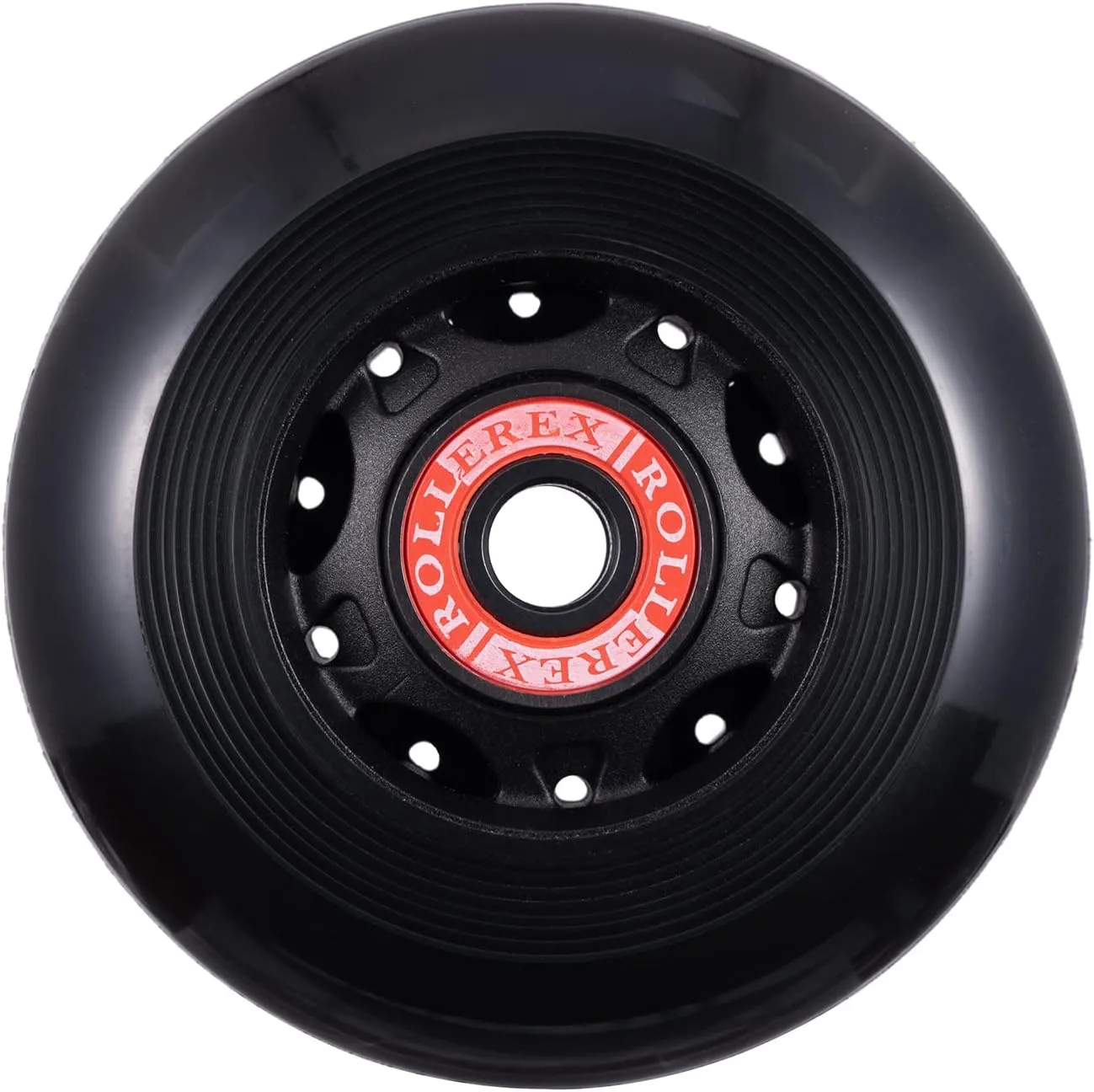 Rollerex VXT100 85A Kids Inline Skate Wheels (2 wheels w/bearings, spacers and washers) (Steel Black) (Size Options) Use on Roller Blades, RipStiks (72mm)