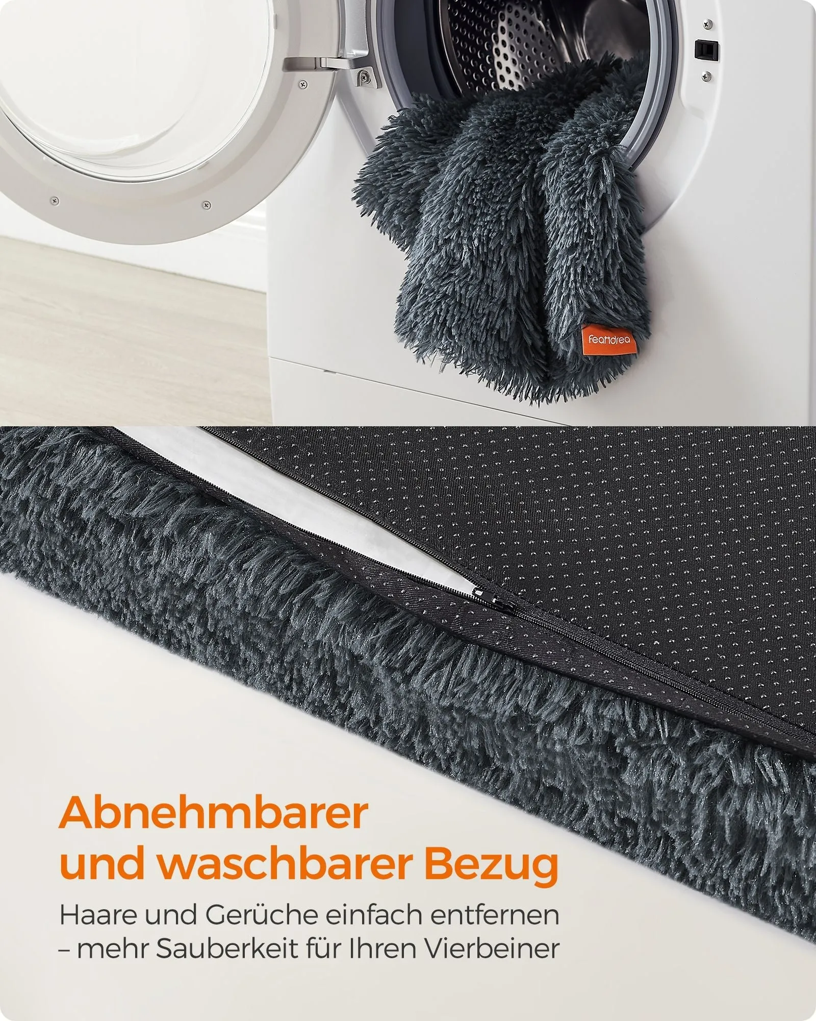 Rootz Plush Dog Bed - Pet Bed - Cozy Bed - Plush Material - Convoluted Foam - Lightweight - 80cm x 50cm x 8cm