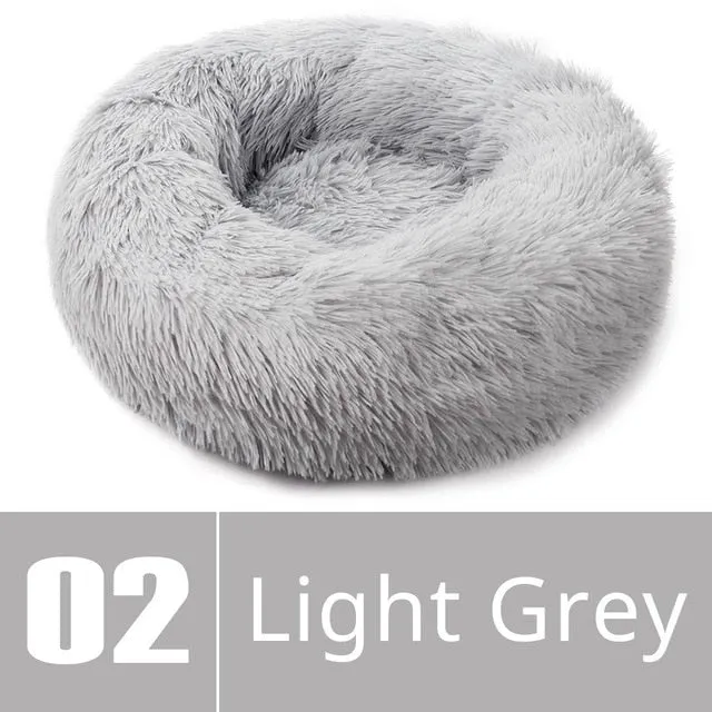 Round Plush Dog Bed House Dog