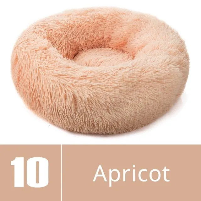 Round Plush Dog Bed House Dog