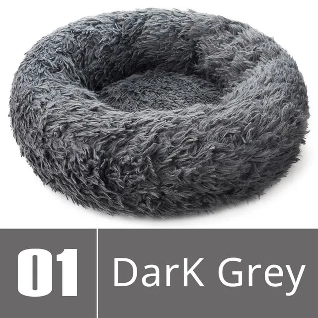 Round Plush Dog Bed House Dog