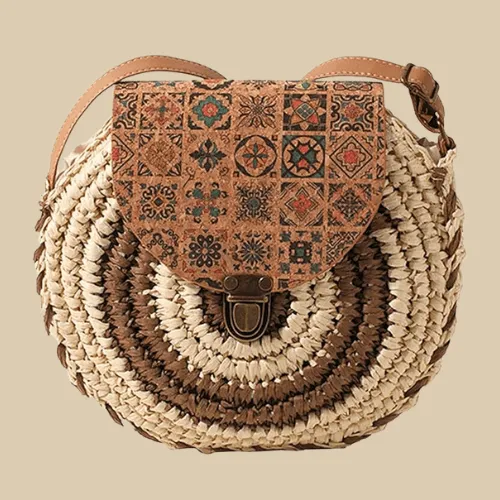 Round Straw Bag | Natania