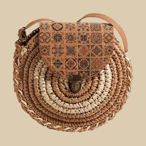 Round Straw Bag | Natania