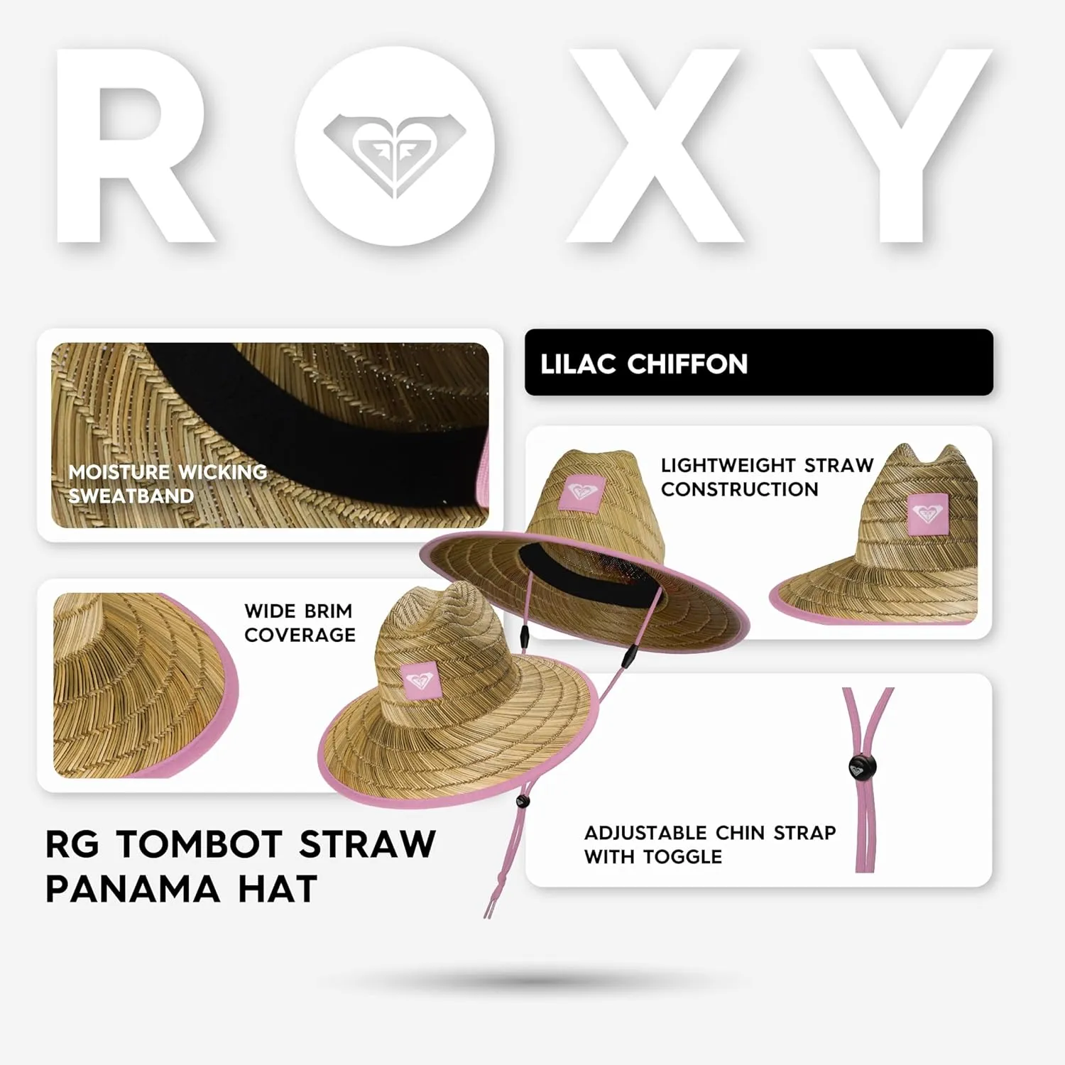 Roxy Girls' Tomboy Straw Panama Hat