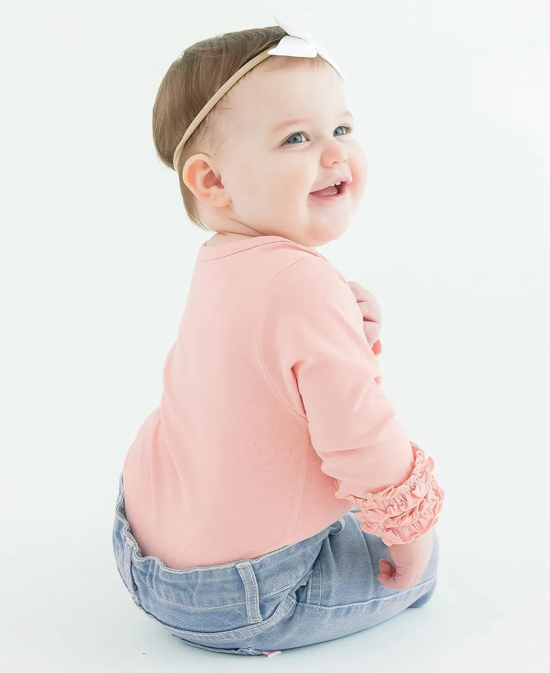 RuffleButts® Girls Stretchy Denim Skinny Jean Jeggings