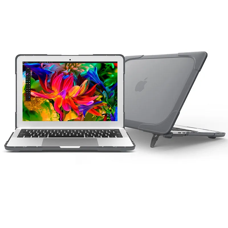 Rugged Protective & Heavy Duty Case Macbook Air 13 (2018 & 2020) - Clear Grey