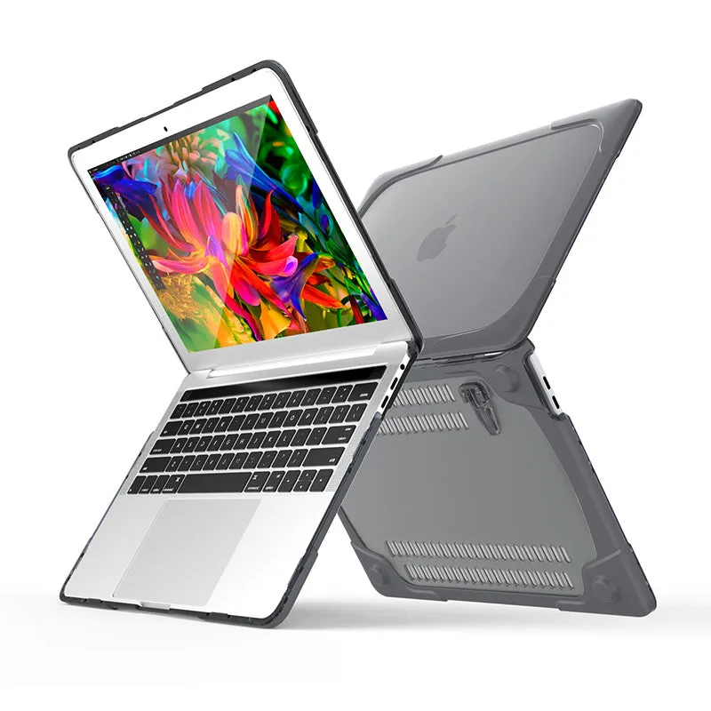 Rugged Protective & Heavy Duty Case Macbook Air 13 (2018 & 2020) - Clear Grey