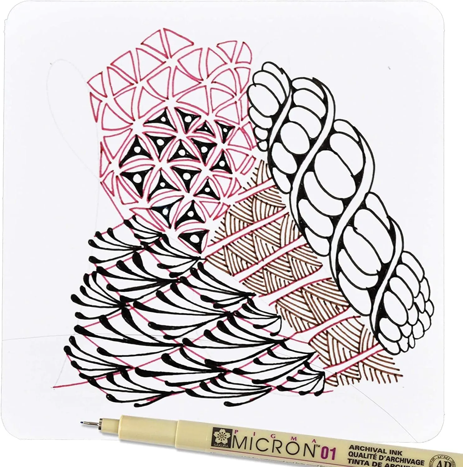 SAKURA Pigma Micron Fineliner Pens - Archival Black Ink Pens - Pens for Writing, Drawing, or Journaling - Black Ink - 01 Point Size - 6 Pack