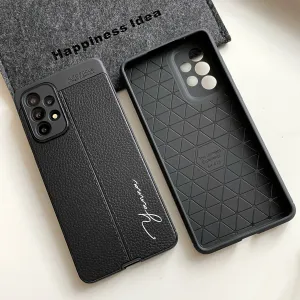 Samsung A series Leather Design TPU Case