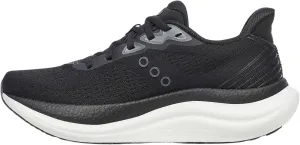 Saucony Women's Triumph 23 Sneaker, Black/White, 7 Wide