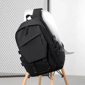 School large capacity black backpack