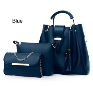set New Year promotion Leather 3pcs Soft New Timely delivery bag Collection Hand