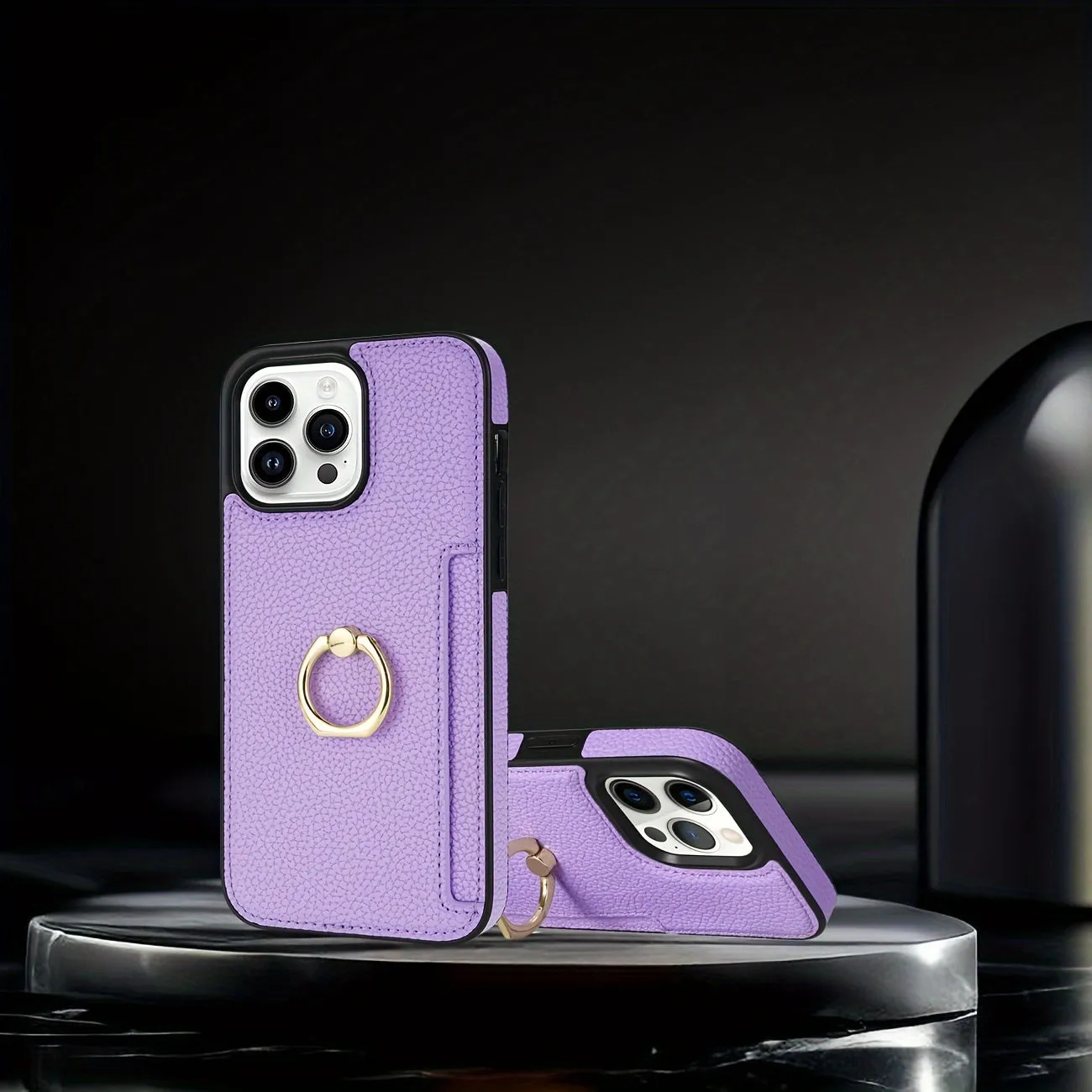Shockproof PU Leather Wallet Case with Kickstand and Card Slots for iPhone 11-15 Pro Max - Magnetic Clasp and Protective Design