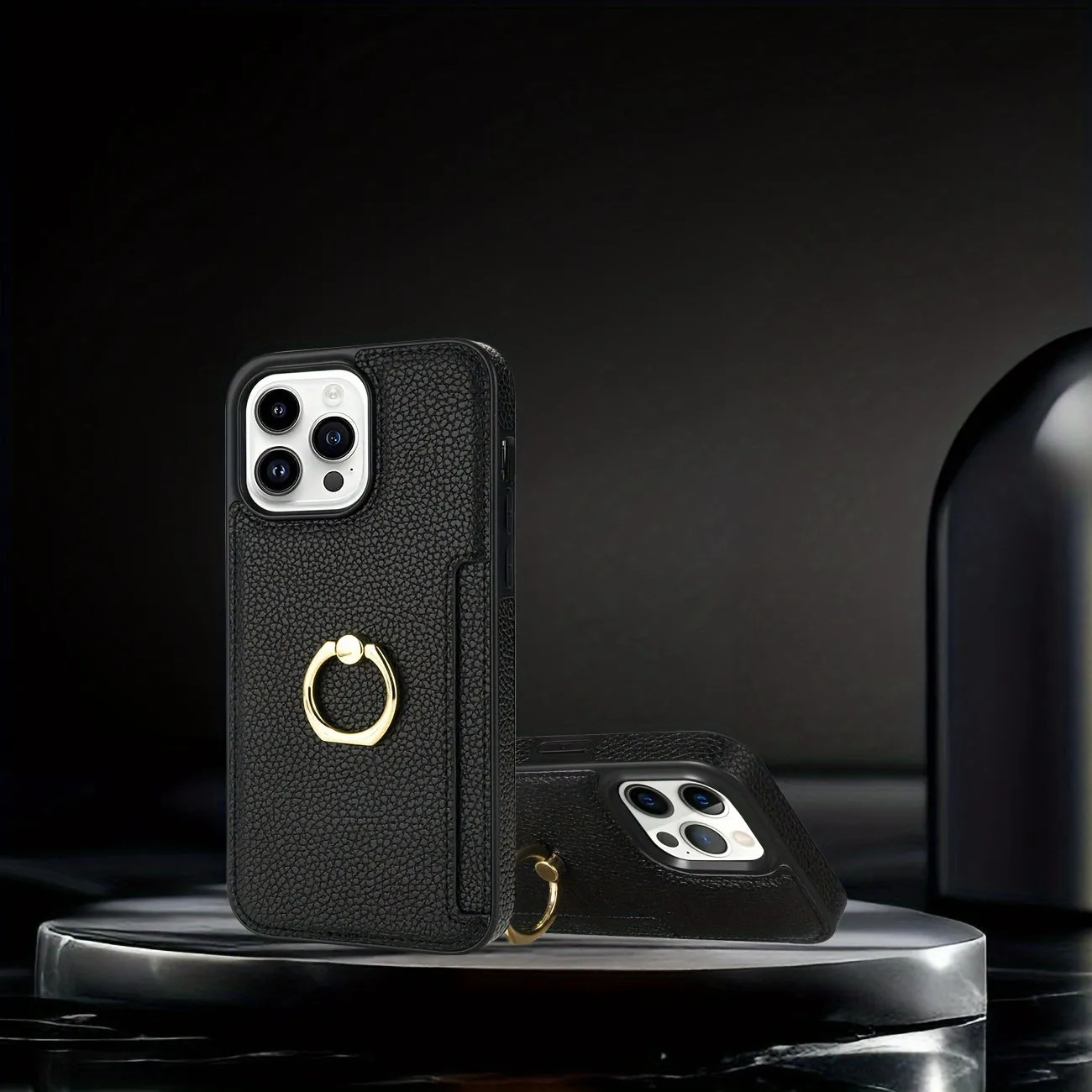 Shockproof PU Leather Wallet Case with Kickstand and Card Slots for iPhone 11-15 Pro Max - Magnetic Clasp and Protective Design