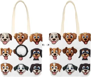 Show Head Pet Canvas Shoulder Bag, Dog Faces (3) Pet Out Bag, Outcrop, Pet Out Shoulder Bag.