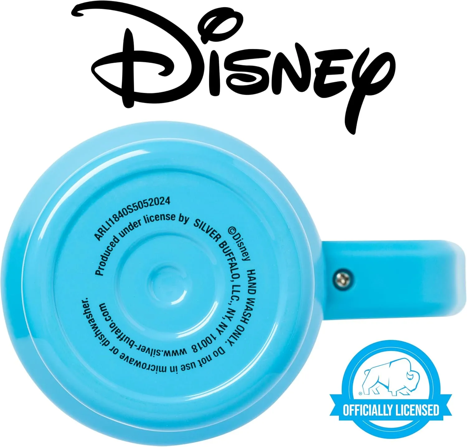 Silver Buffalo Disney Lilo and Stitch 2 Cute Kawaii Stitch Sitting Stainless Steel Tumbler with Handle and Straw, Fits in Standard Cup Holder, 40 Ounces