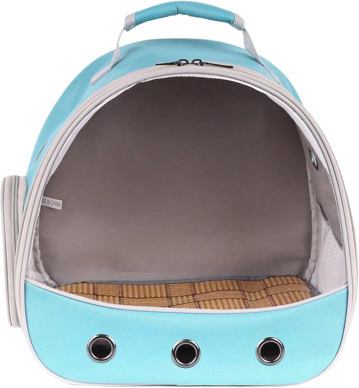 Small Animal Travel Carrier Backpack to Carry and Transport Guinea Pig Birds Bearded Dragon, Clear Front Window, Portable Bag to Transport Hamster