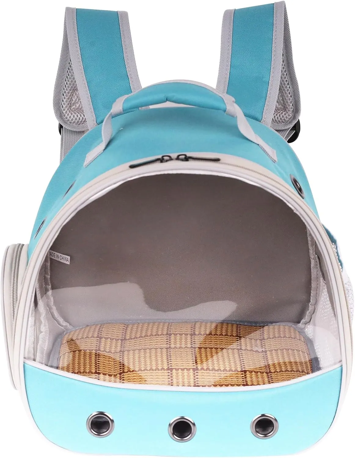 Small Animal Travel Carrier Backpack to Carry and Transport Guinea Pig Birds Bearded Dragon, Clear Front Window, Portable Bag to Transport Hamster
