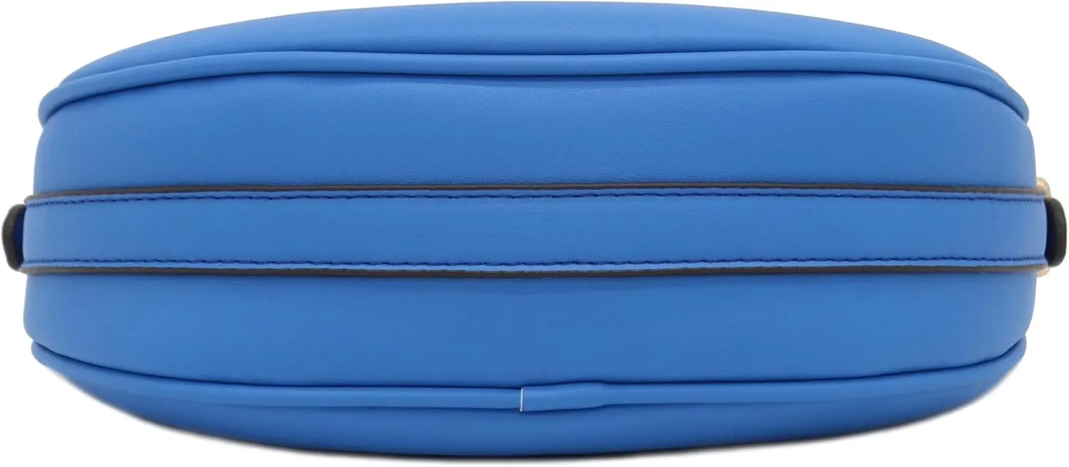 Small Crescent Smooth Faux Leather Underarm Shoulder Bag