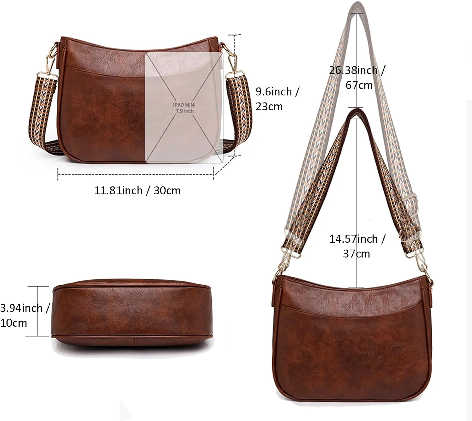 Small Crossbody Purse Leather Crossbody Bags for Women Fashion Handbag Cell Phone Crossover Shoulder Bag for Women