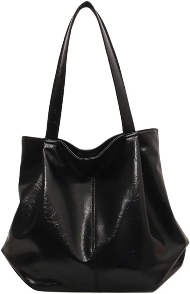 Soft Leather Hobo Bags for Women Vintage Slouchy Tote Bag Hobo Purses and Handbags Large Capacity Shoulder Bag