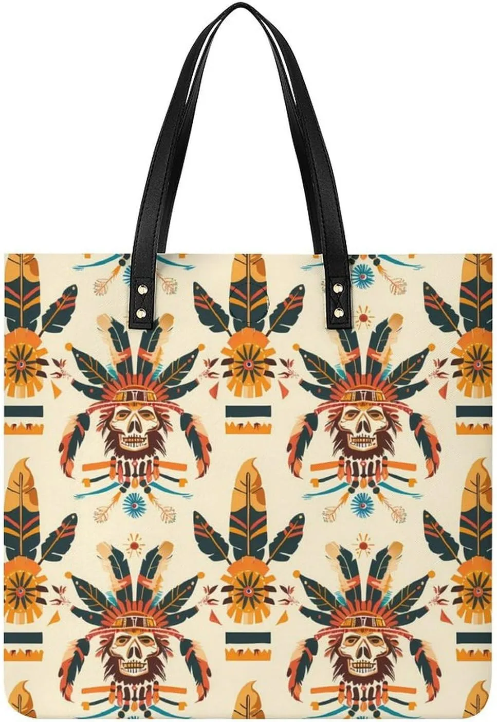 Southwestern Native American Pattern Top Handle Satchel Handbags PU Leather Tote Bags Shoulder Bags for Women