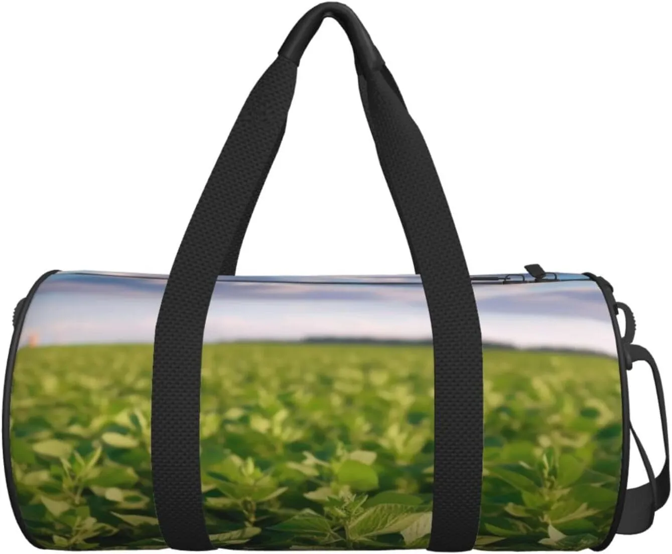 Soybean Field Travel Duffle Bag for Men Women Sport Gym Bag Foldable Weekender Bag Carry on Overnight Bag for Travel Swimming Basketball