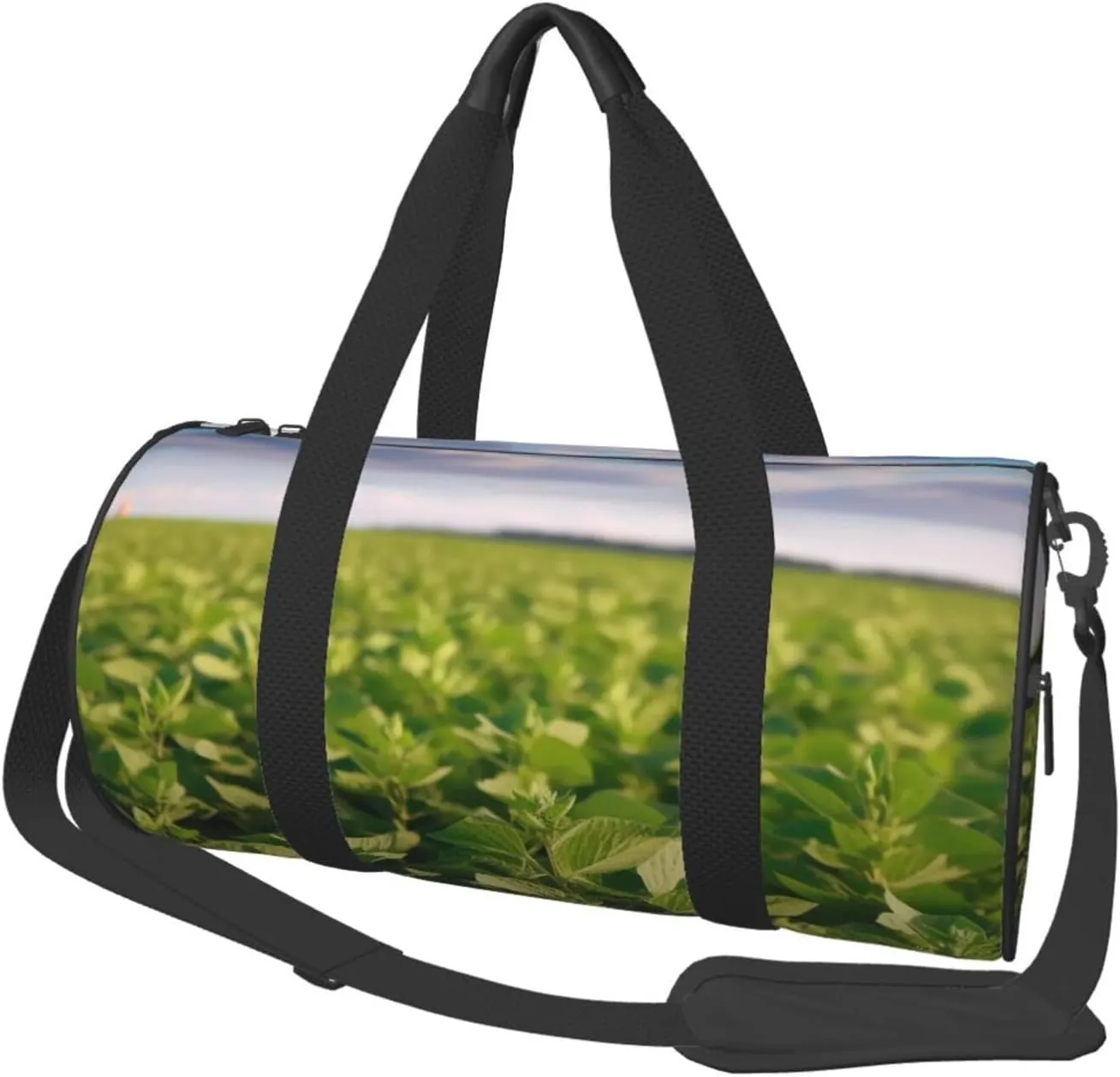 Soybean Field Travel Duffle Bag for Men Women Sport Gym Bag Foldable Weekender Bag Carry on Overnight Bag for Travel Swimming Basketball