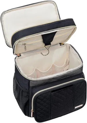 Spacious Cosmetic Holder Makeup Bag Large Capacity Travel Friendly Handbag Toiletry Organized for Fashion Enthusiasts