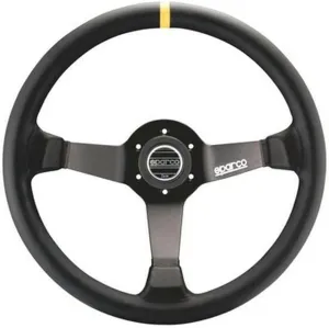 Sparco 015R345MLN Leather Steering Wheel,Black, 350mm
